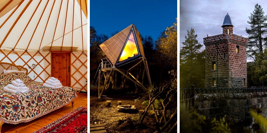 Unique accommodation options: Treehouses, yurts, and more